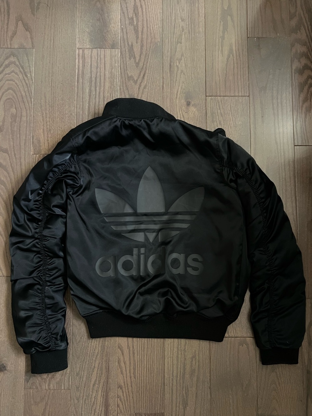 adidas Black Trefoil Logo Bomber Jacket